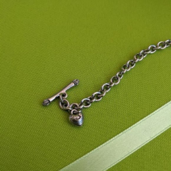 Juicy Couture Silvertone Zircon Bow Charm Bracelet - Picture 4 of 6